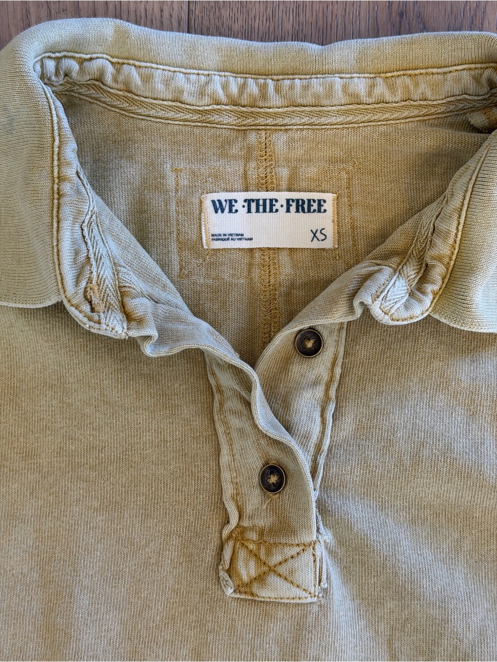 FREE PEOPLE!!! We The Free cutoff polo shirt